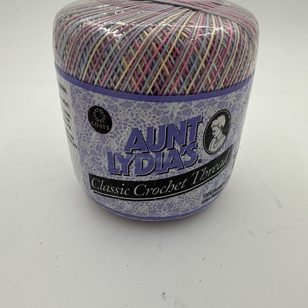 Aunt Lydia's Coat Double Strand Cotton Crochet Thread Vintage Pastels